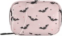 Halloween Bats Rosa Pille Box 7 Tage Pille Fall Reisen Pille Organizer Tasche mit Reißverschluss Tragbare Wöchentliche Vitamin Medizin Ergänzung Halter Tasche
