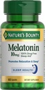 Natur Bounty Melatonin, 100% drogenfreie Schlafhilfe, Nahrungsergänzungsmittel, 10 mg, 60 Count