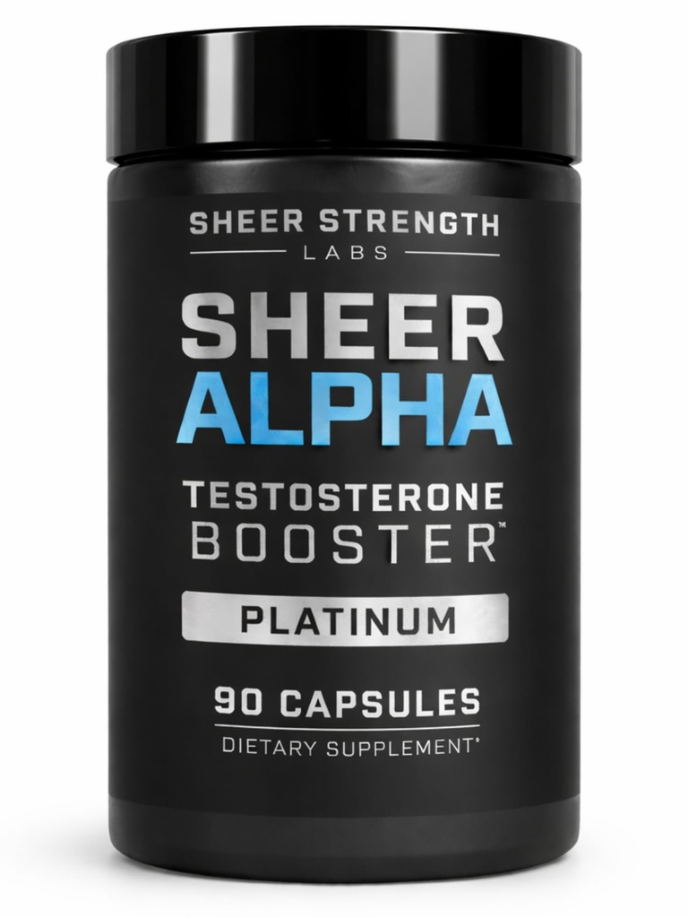 Sheer Strength Labs Testosteron Booster T-Booster für Herren - Klinisch gesicherte Dose, Strongest Formula - Made in USA - Premium Blend von Fadogia Agrestis Tongkat Ali und Shilajit. 30 Servietten