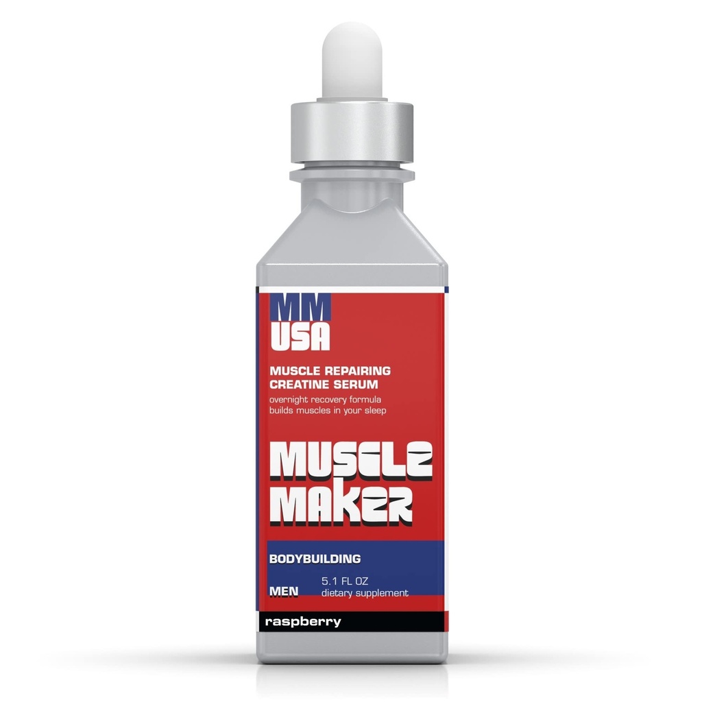MMUSA Muscle Maker Post Workout Serum: Enhanced Men's Health mit Antioxidant Boost. Immunität Powerhouse, Vitamin C & Zink. Kreatin für Fitness, Energie & Fokus. Himbeer 5.1 Fl Oz
