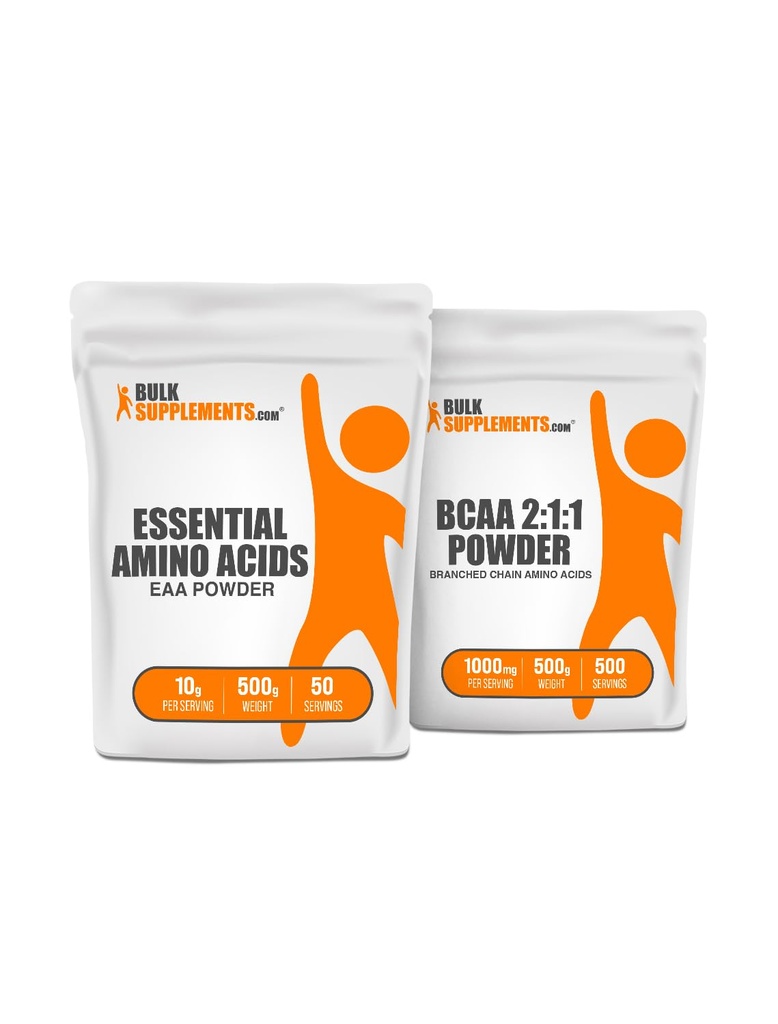 BulkSupplements EAA Pulver 500g + BCAA 2:1 500g Bundle