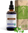 Bacopa USDA Organic | Alkohol-FREE Extrakt, hochkarätige Kräutertropfen, Entspannung, Positive kognitive Wirkung | Hergestellt aus 100% Certified Organic Bacopa (Bacopa Monnieri) Getrocknete Kräuter 4 oz