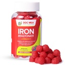 Eisen-Ergänzung für Kinder und Erwachsene - Eisen-Bisglycinat-Gummi 25mg mit Liposomal VIT C - Chelateisen-Ergänzung für Damen und Herren - 60 Gummie, 1 Monat Versorgung