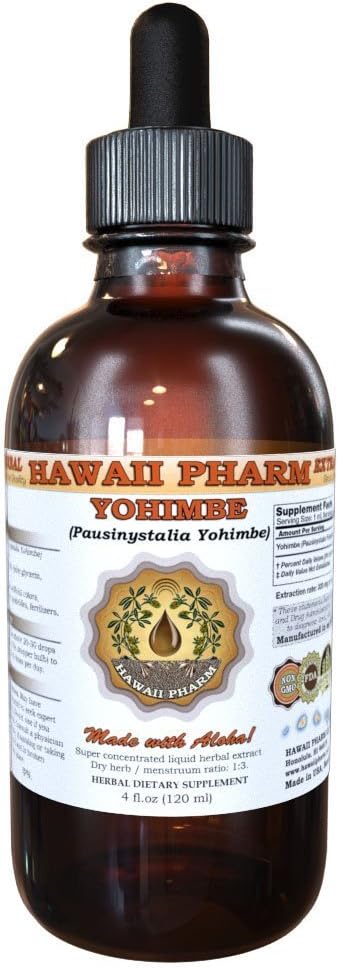 Yohimbe Extrait liquide, Yohimbe Liquide (Pausinystalia Yohimbe) Teinture 4 oz