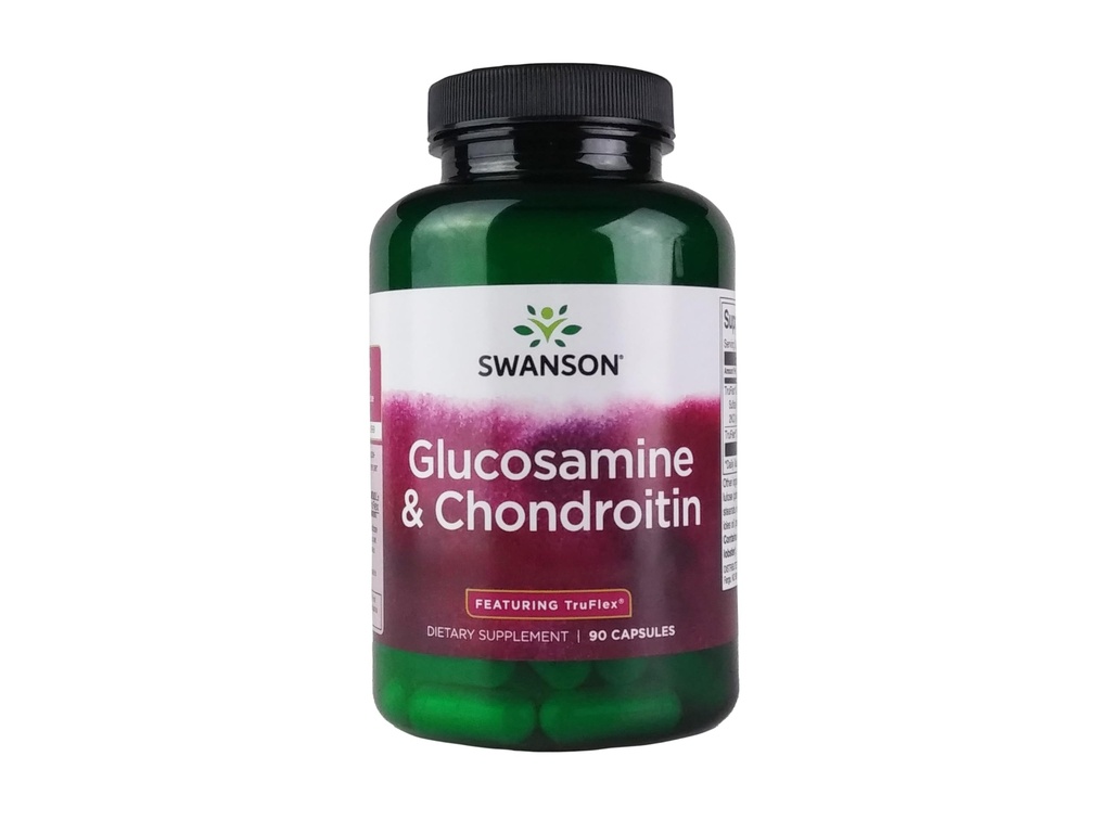 Swanson Glucosamine & Chondroitin - Nutrition Supplement Promoting Joint Integrity, Movement & Flexibility - Wellness Formula Supporting Daily Joint Maintenance - (90 Capsules, 900mg Each)