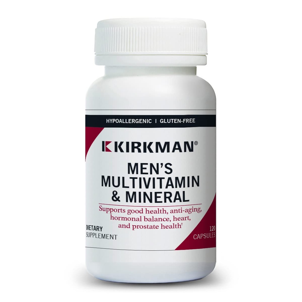 Kirkman 60 bis 90 Männer Multi-Vitamin und Mineral Boost || 120 Vegetarische Kapseln || Bietet umfassende Vitamin- und Mineralunterstützung für ältere Männer || Gluten und Casein frei