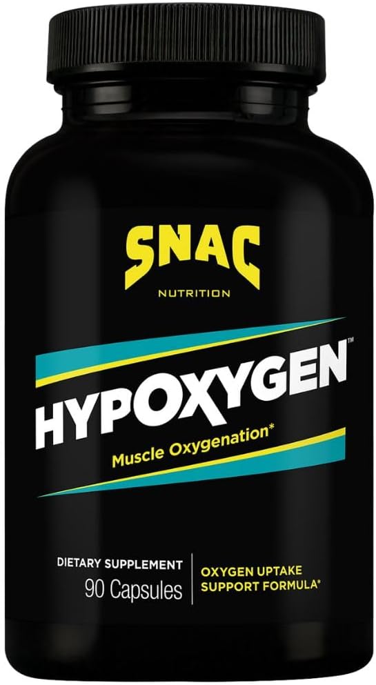SNAC HypOxygen - Muscle Oxygenation Performance & Endurance Supplement, Improves the Body’s VO2 Max & Assists with Recovery from High-Repetition Exercise, 90 Veggie Capsules (45 Servings)