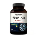 NatureBell Omega-3-Fischöl - 180 Softgels - Unterstützung für Gelenk-, Gehirn- und Herzgesundheit * - mit EPA & DHA - Keine Rupps oder fischigen Nachgeschmack - Nicht-GVO & Quecksilber-freie Formel - Zitronengeschmack