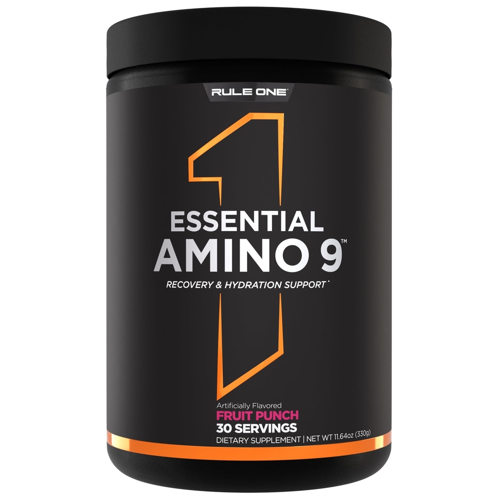 Regel 1 Proteine Essential Amino 9 – Recovery & Hydration Support mit 7,5g essentielle Aminosäuren + Elektrolyte (30 Servierungen, Fruit Punch)