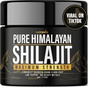 Shilajit Pure Himalayan Organic Resin - Natural Authentic Lab Getestet Formel für Männer, Frauen - No Heavy Metals - 600mg Max Strength with 85+ Trace Minerals Golden Grade Shilajit Supplement (1 Pack)
