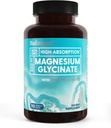 BioEmblem Magnésium Glycinate avec Zinc - Supplément de magnésium chélaté de 300 mg - Complexe végétalien non-OGM 2-en-1 à absorption élevée - Support immunitaire, Muscles, Nerves - 90 Capsules