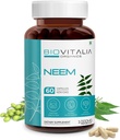 Biovitalia Pflanze basiert Neem 1000mg Kapsel für Männer & Frauen | Nahrungsergänzung | Unterstützung Gesunde & Promote Entgiftung - 60 Vegan Kapseln