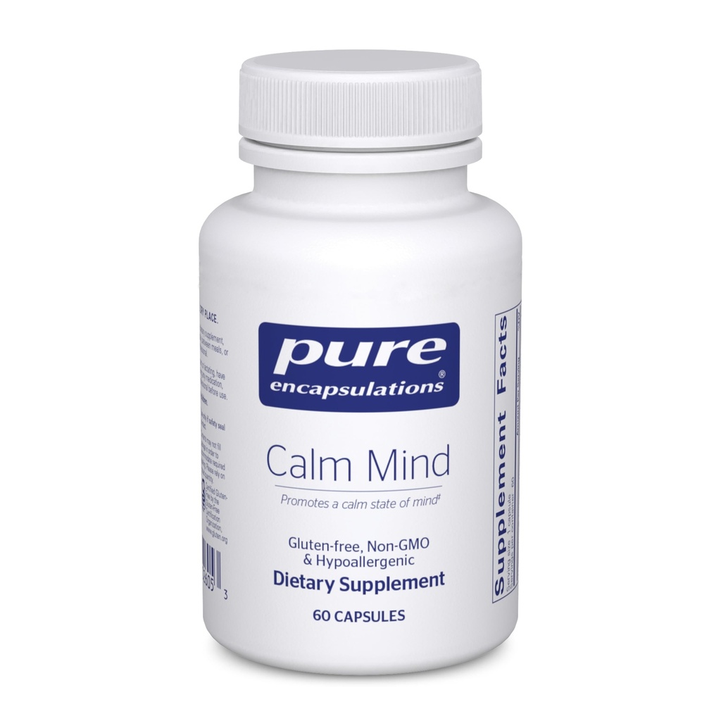 Pure Encapsulations Calm Mind - Calming Supplement - Saffron Extract & Theracurmin Supplement - Supports a Calm Mindset - Gluten-Free, Non-GMO & Hypoallergenic - 60 Capsules (60 Servings)