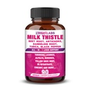 All-in-1 Höchste Potenz Milchdistel NAC BeetRoot Artichoke Dandelion Root - Liver Health Support, Cleanse Detox & Repair, Antioxidant, Plus TUDCA Choline und Ginger - 90 Vegan Kapseln