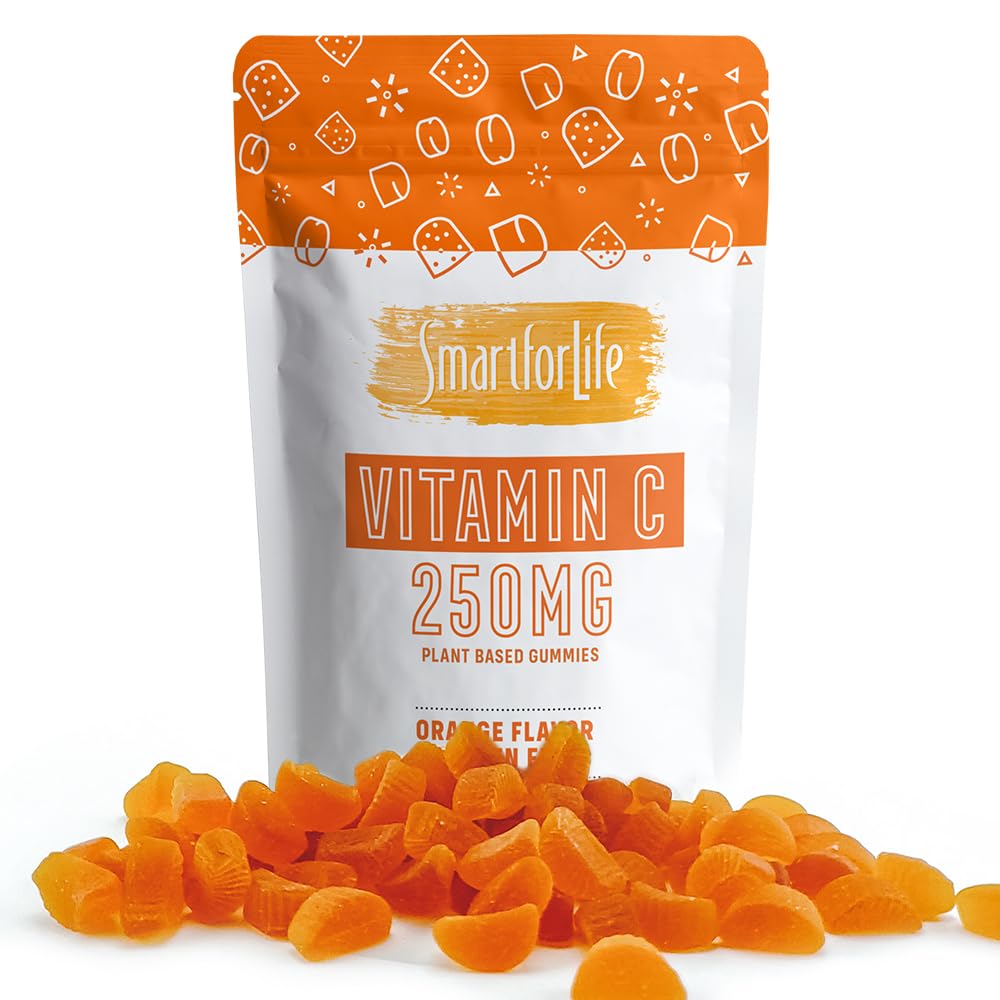 Smart for Life Vitamin C Gummis - Pflanzenbasiertes Vegan Vitamin C Gummis Natürliche Orange Flavor - Immune Support Gummis für Erwachsene und Kinder - Non-GMO - Nahrungsergänzung - 60 Count