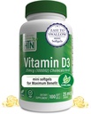 Gesundheit Thru Nutrition Vitamin D3 1.000iu 100 Mini Softgels für maximalen Nutzen | 25mcg Cholecalciferol | 3rd Party Getestet | Non-GMO USP Grad in Bio-EVOO | Immungesundheitsunterstützung