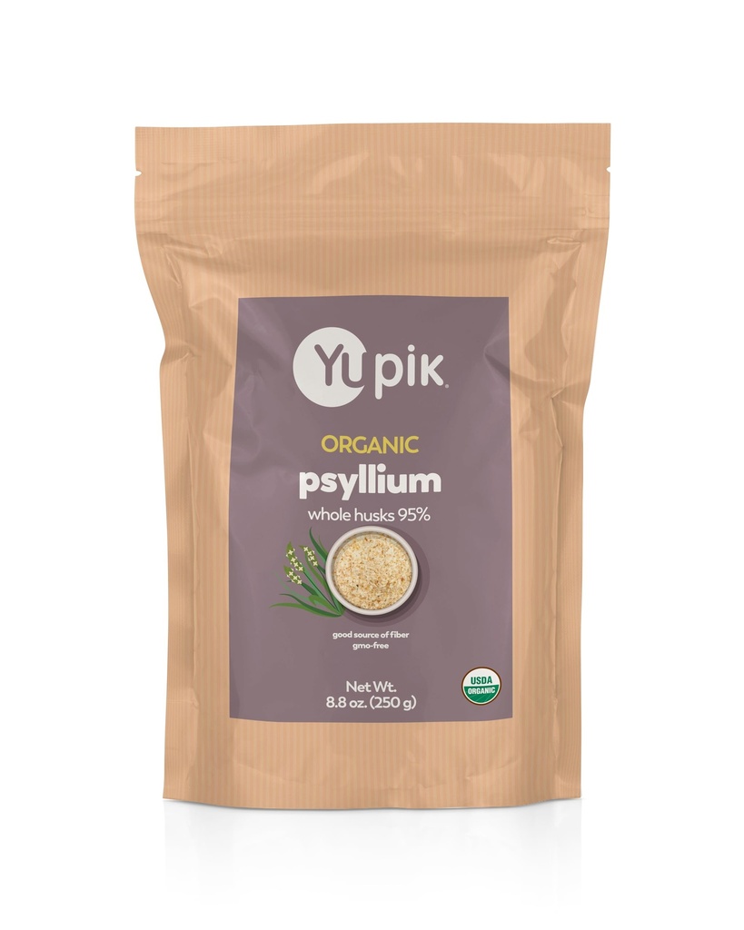 Yupik Organic Whole Husk Psyllium 8.8 Oz (Pack mit 6), 95% Reinheit, lösliche Faser, USDA Certified, Non-GMO, Kosher, Glutenfrei, Sugar-Free & Fat-Free, Unflavored, Plant-Based