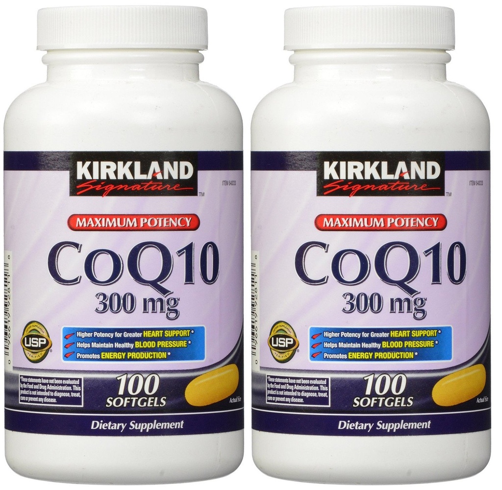 Kirkland wcaqZ, COQ10 300 mg 100 Softgels (Pack von 2)