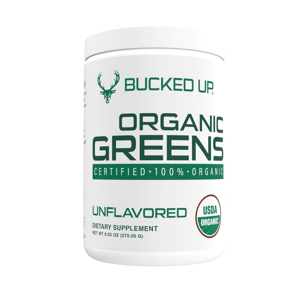 Greens Superfood Pulver Unflavored | 8 Most Essential Mixed Greens | Certified 100% Organic | Chlorella, Spinach, Kale, Spirulina, Alfalfa, Broccoli, Weizengras, & Gerste Grass | 30 SERV | 9.52 OZ