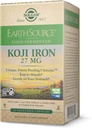 Solgar Earth Source Food Fermented Koji Iron 27mg, 30 Vegetable Capsules - Höhere Absorption, Slow-Release Iron - Gentle on The Stomach - Non-GMO, Vegan, Glutenfrei, Dairy Free, Kosher - 30 Serviers
