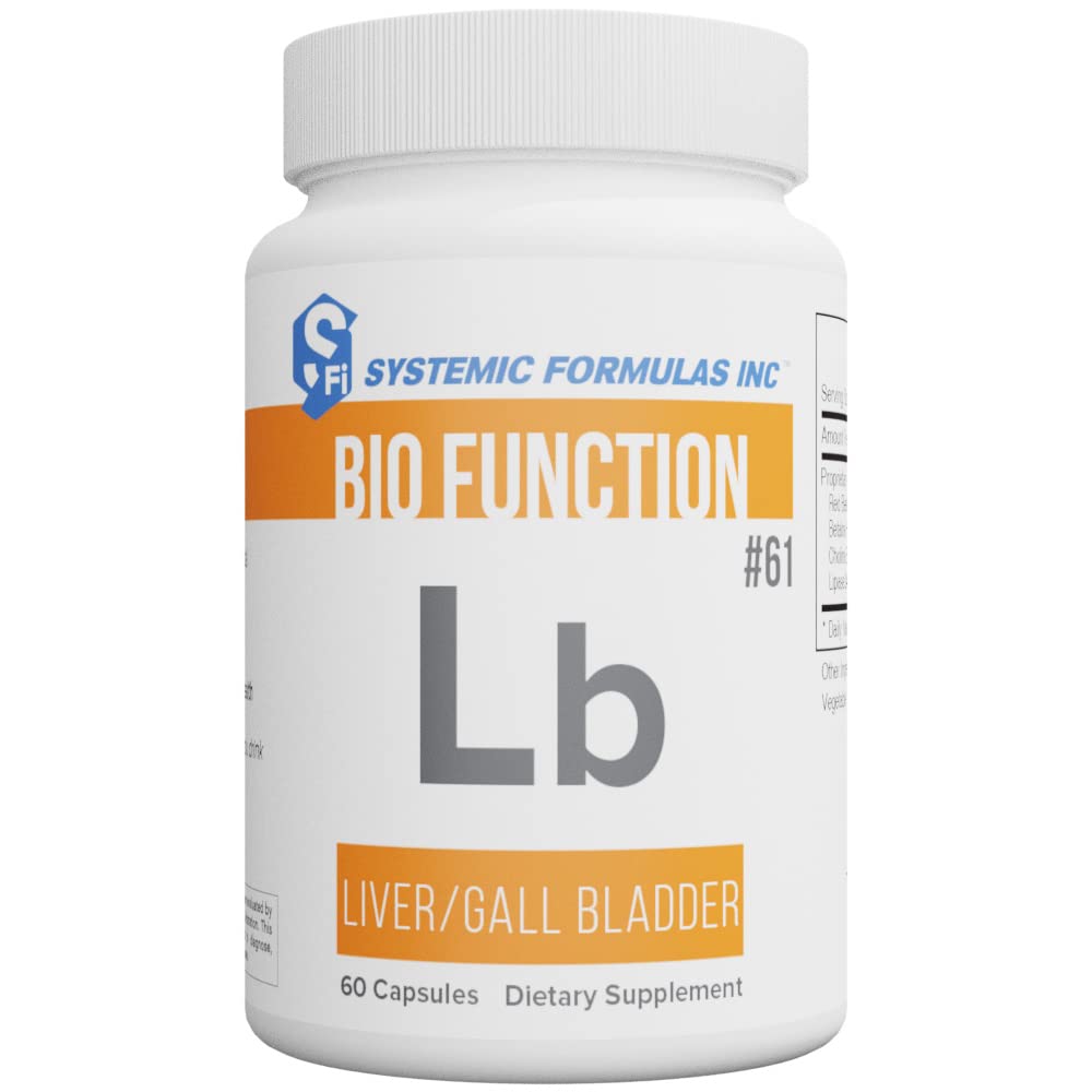 Formules systémiques Lb – Foie/Gall Bladder 60 Capsules Bio Function #61. Foie + Gall Bladder Support, Portal Duct Function Supplément. Contient de la poudre de racine de betterave rouge.