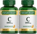 Nature's Bounty Vitamin C 1000mg, Immune Support Supplement, Powerful Antioxidant, 100 Caplets (Pack of 2)