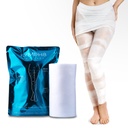 Body Wrap Lymphatic Drainage & Sculpting. Cooling Effect for Legs & Stomach. Tones, Firms & Reduces Puffiness | 40 ft Pre-Soaked Wrap | Caffeine, Niacinamide, Algae Extract & Menthol