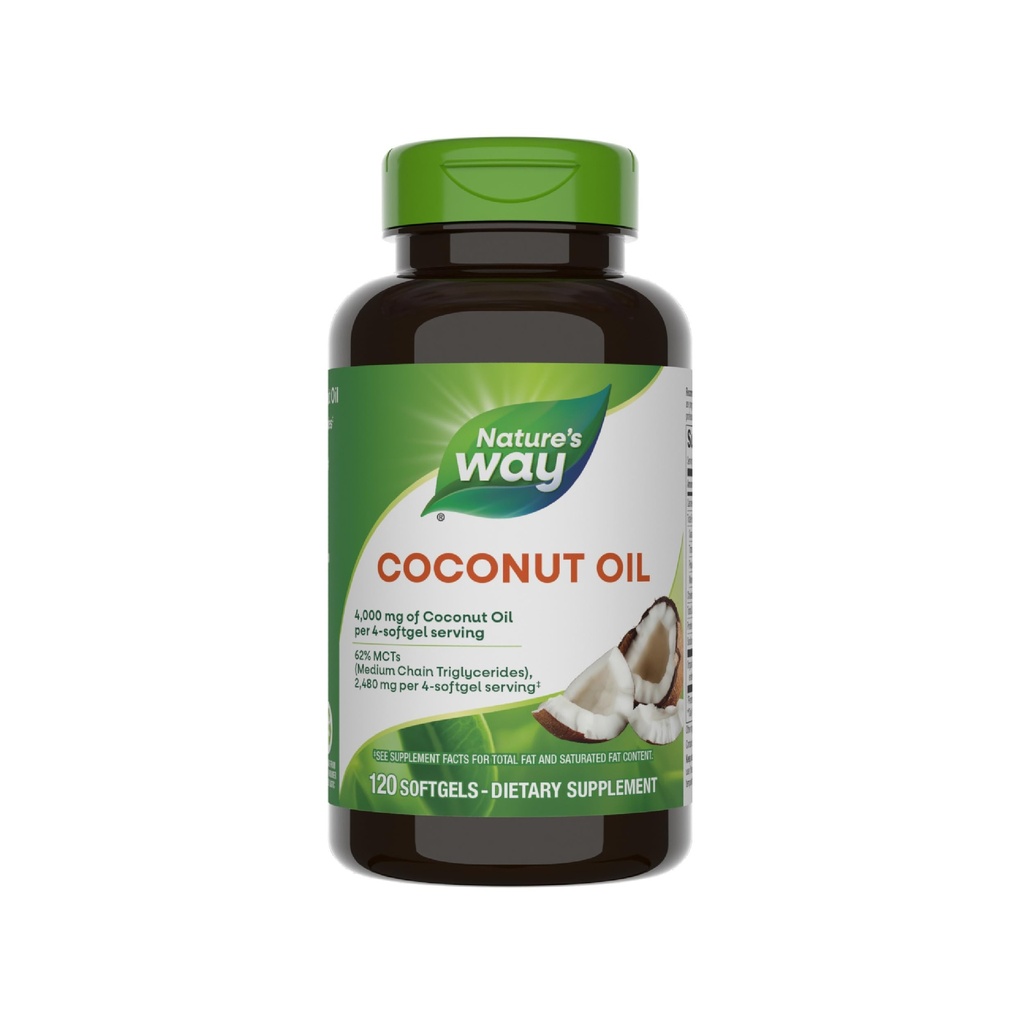 Huile de coco, 62% MCT(1), Hexane Free, 120 Softgels (paquetage mai Vary)
