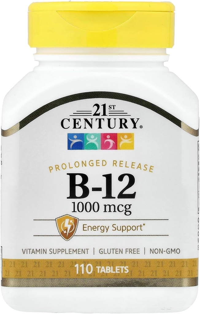 21e siècle B 12 1000 mcg Comprimés à libération prolongée, 110 Nombre