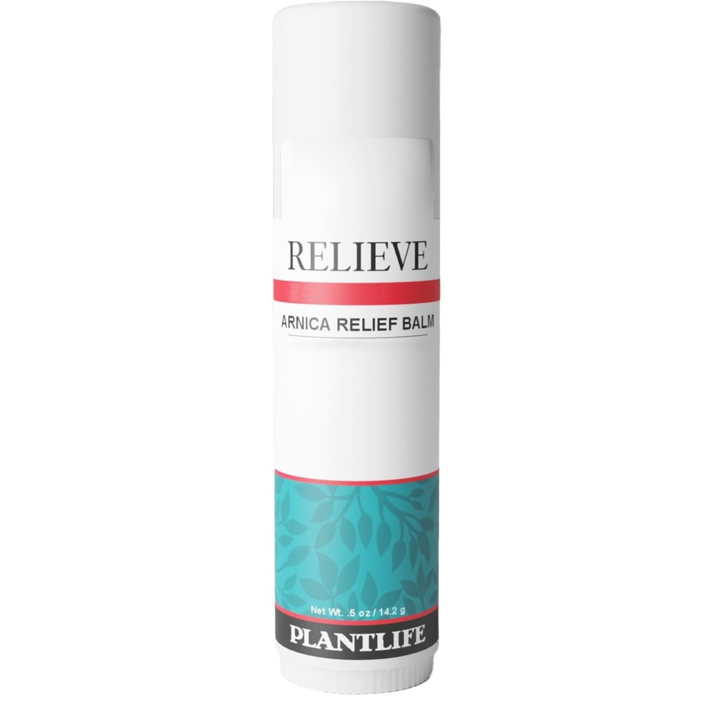 Plantlife Arnica Relieve Balm - Made with Arnica and 100% Pure Essential Oils - Relieve Products are a Homeopathic Solution for Everyday Use - Works Quickly and Effectively - Made in California