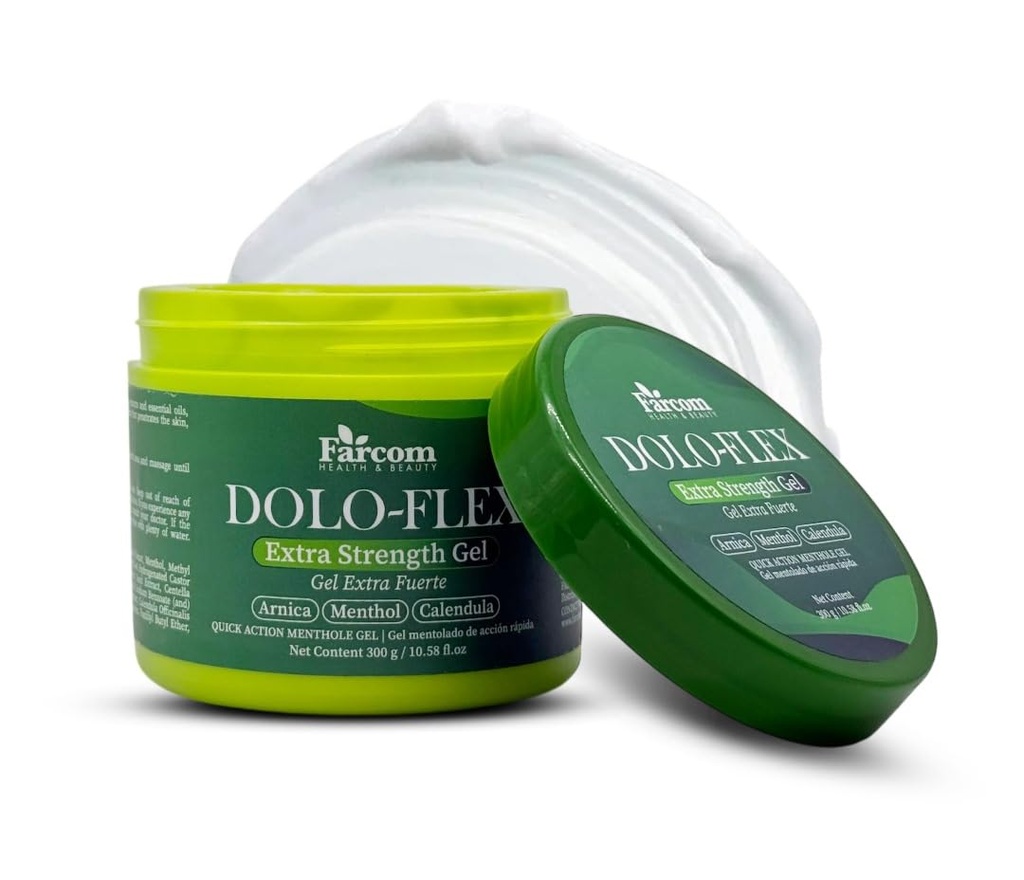 DOLO Flex, Menthol, Calendula and Arnica Gel Extra Strength, Pain Relief, a Cream for Rapid Relief for Chronic Neuropathic Pain. 300g