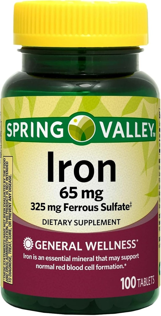 Spring Valley - Eisen 65 mg, 100 Tabletten