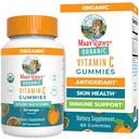 MaryRuth Organics Adult Vitamin C Gummies | USDA Organic | Vegan Chewable Vitamin C Gummies für Alter 14+ | für Immununterstützung & Gesamt Wellness | Vegan | Non-GMO | Orange Flavor | 60 Count
