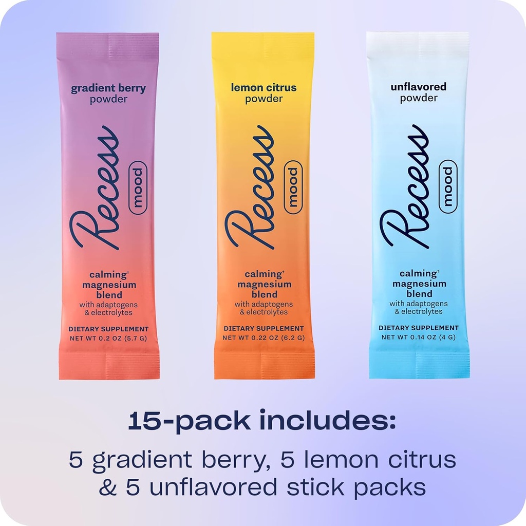 Recess Mood Drink Mix Poudre de l'échantillonneur Pack de 15ct