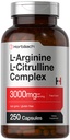 Horbäach L-Arginin L-Citrulline Complex | 3000mg | 250 Kapseln | Non-GMO, Glutenfreie Ergänzung