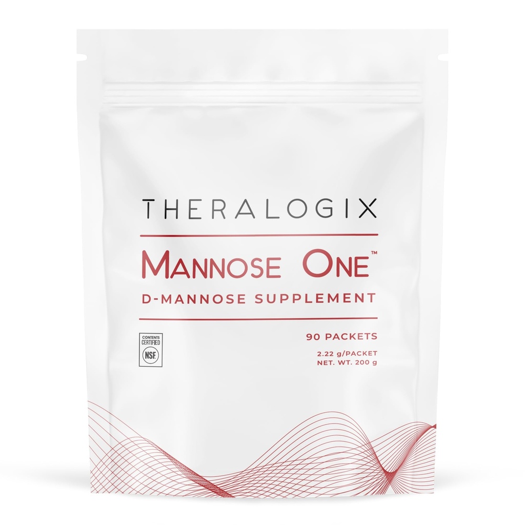 Theralogix Mannose One D-Mannose Powder - 90-Day Supply - Unterstützt Urinary Tract Health mit 2.000 mg D-Mannose* - NSF Certified - 90 Packets