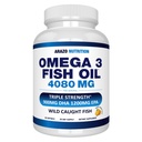 Arazo Nutrition Wild Caught Omega 3 Fish Oil – 60 Soft Gels – 4,080mg High EPA 1200mg DHA 900mg Zitronenflavor Burpless Softgels