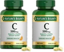 Nature's Bounty Vitamin C 500mg, bietet ein gesundes Immunsystem,tägliche Vitamin-Ergänzung,250 vegetarische Tabletten,(Pack von 2)