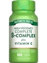 Nature's Truth Vitamin B Complex Plus Vitamin C | 100 Caplets | Vegan, Non-GMO & Gluten Kostenlose Ergänzung