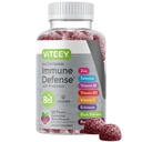 Viteey Multivitamin Gummies 8 en 1 Supplément de soutien immunitaire avec probiotiques - Immune Boosters pour adultes et adolescents - Végétarien, sans gélatine, sans OGM - Chewable Berry Flavored Pectin Imune Defense