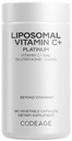 Codeage Vitamine liposomique C+ Platine - 1000 Mg Vitamine C Vitamines, Glutathion, NAC (N Acetyl Cysteine), Resvératrol, CoQ10, Rutin, Elderberry, Quercetin, Rosehip, Citrus Bioflavonoïdes - 180 Capsules