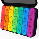 Daviky Pill Organizer 4 Mal pro Tag - Pille Box 7 Tag, Große wöchentliche Medizin Pille Organizer für Reisen mit abnehmbaren Einzelbehältern, Pille Fall täglich Vitamine, Ergänzungen und Medikamente zu halten