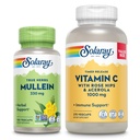 SOLARAY Vitamin C 1000mg und Mullein Leaf Wellness Bundle - Time Release Vitamin C Supplement und Mullein Kapseln, traditionell für Wellness-Unterstützung verwendet - Vegan, 60-Day Garantie, 275/100 VegCaps