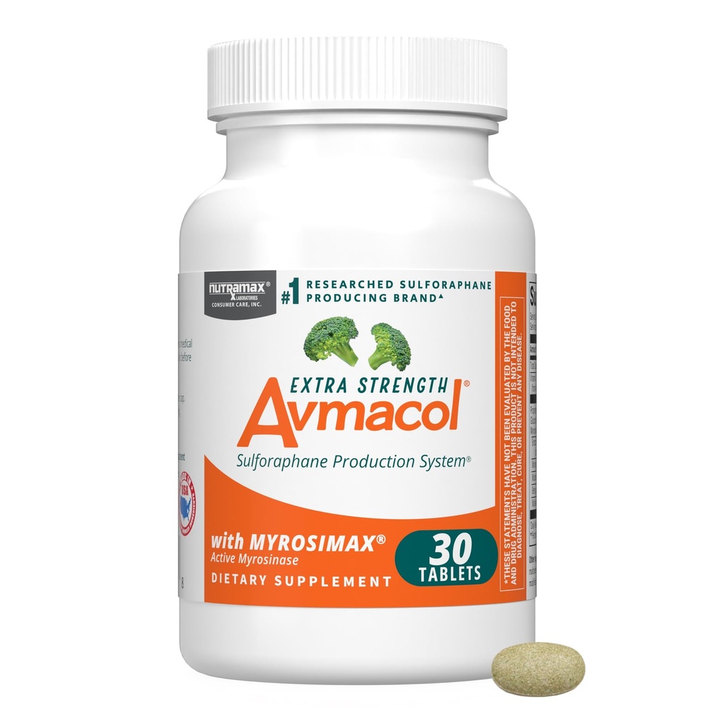 Nutramax Avmacol Extra Strength Sulforaphane Producing Supplement, 30 Tabs
