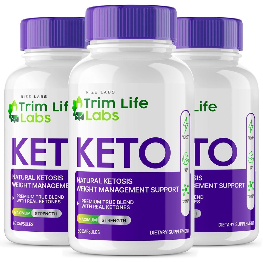 rize labs - - Trim Life Labs Keto Kapseln - Weight Loss Pills - Support Maximum Strength Formula, Keto+ACV Supplement (180 Kapseln)