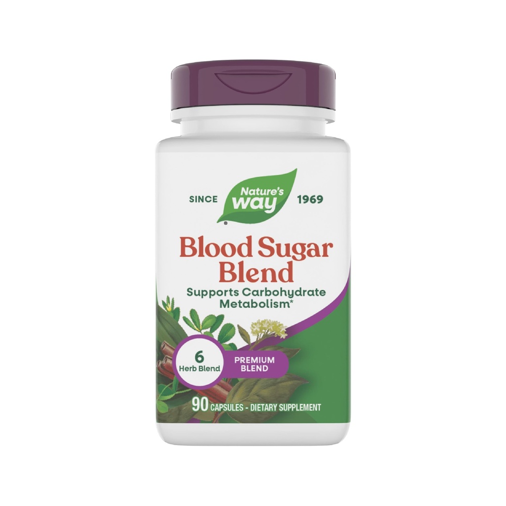 Nature's Way Blood Sugar Blend with Gymnema Extract, Supports Carbohydrate Metabolism*, Vitamin A, 90 Capsules