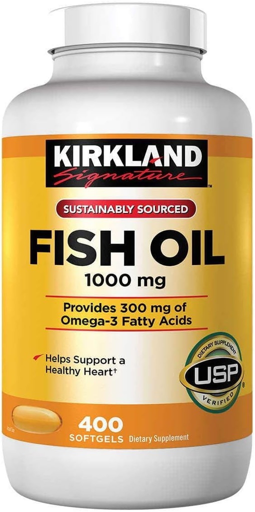 Omega-3 Fischöl Konzentrat 1.000 Mg., 400 Softgels