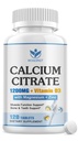 Citrate de calcium 1200mg Supplément de vitamine D3 pour les femmes et les hommes - Supplément de zinc de magnésium de calcium D3 pour os, dents, soutien immunitaire, végan-friendly - 120 comprimés