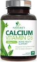 Kalzium-Ergänzung mit Vitamin D3-1200 mg Kalzium pro Portion mit D3 für die beste Absorption - Unterstützt die Gesundheit des Immunsystems, Knochen & Zähne - Calcium der Natur wird in den USA für Frauen und Männer abgefüllt - 240 Tabletten