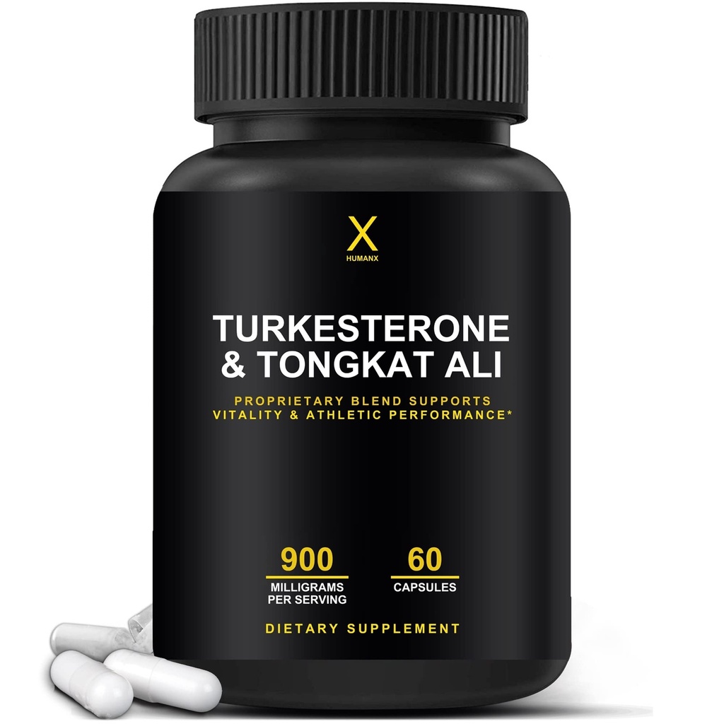 HUMANX Turkesterone & Tongkat Ali 900mg - soutient la récupération et la croissance de l'énergie, de l'endurance et des muscles - Turkesterone Supplément - Tongkat Ali Supplément - Long Jack Extract (Eurycoma Longifolia)